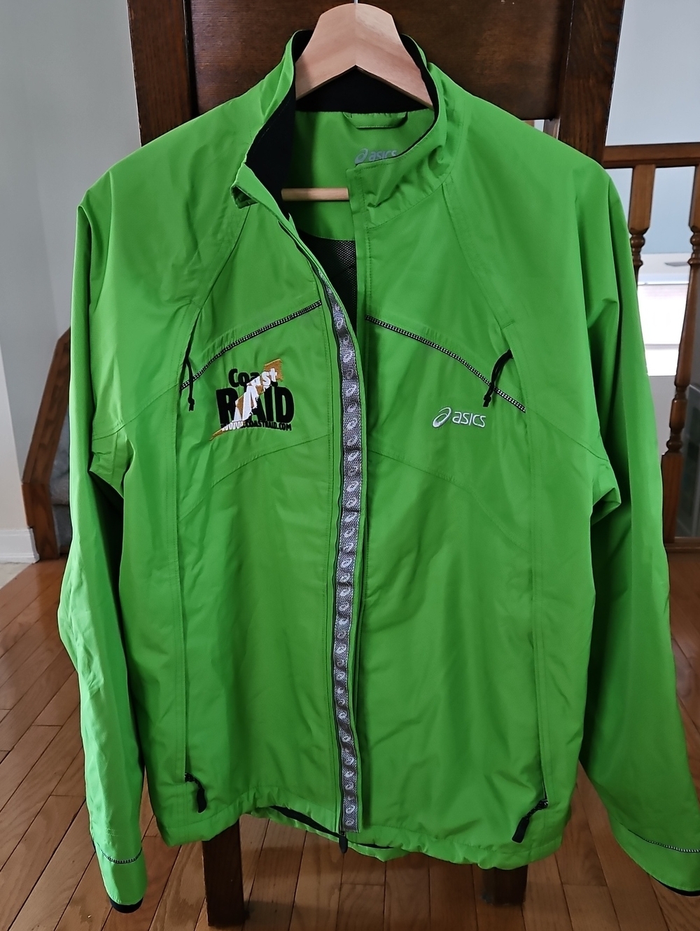 ASICS Men’s Bright Lime Green Windbreaker Jacket